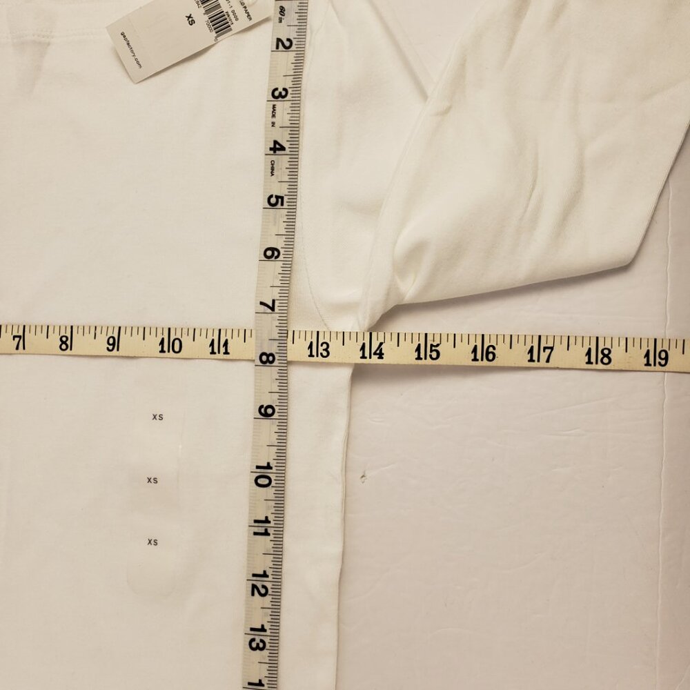 Gap XS White Boatneck T-shirt NWT Long Sleeve Womens - Picture 9 of 13